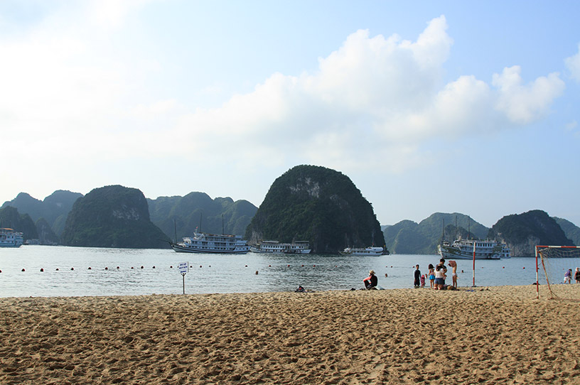 Beach Swimming on Halong Bay